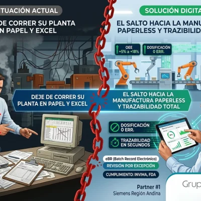 Deje de correr su planta en papel y Excel: El salto hacia la manufactura paperless y la trazabilidad total